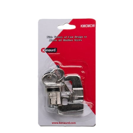 Kenaurd: Mailbox Cam Lock Clockwise  Bright Nickel Finish (US14)